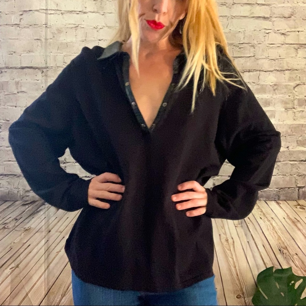 ‼️ALFANI Top w Leather neckline 2X‼️